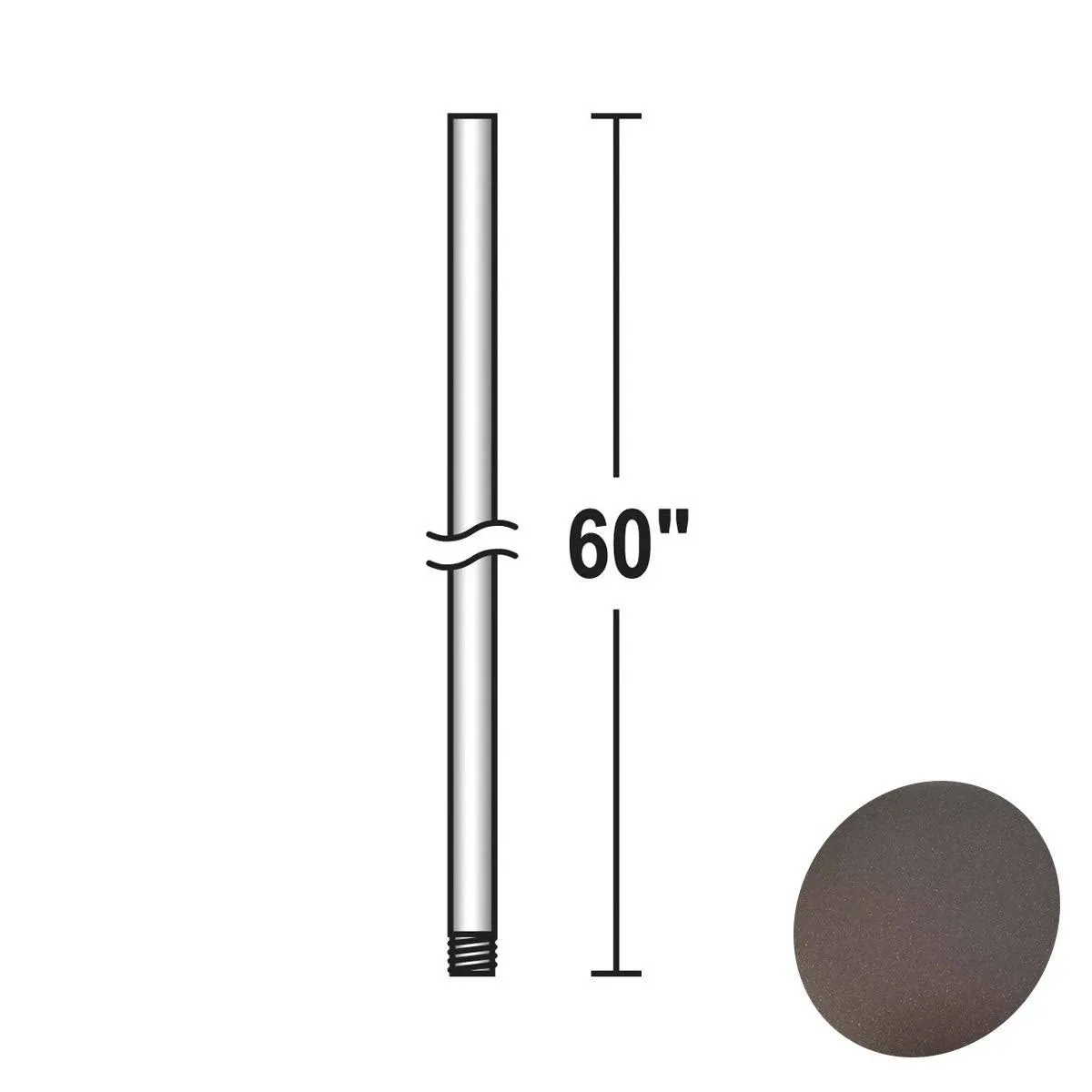 Minka Aire Ceiling Fan Downrod in Oil Rubbed Bronze from the Minka Aire collection - DR560-ORB