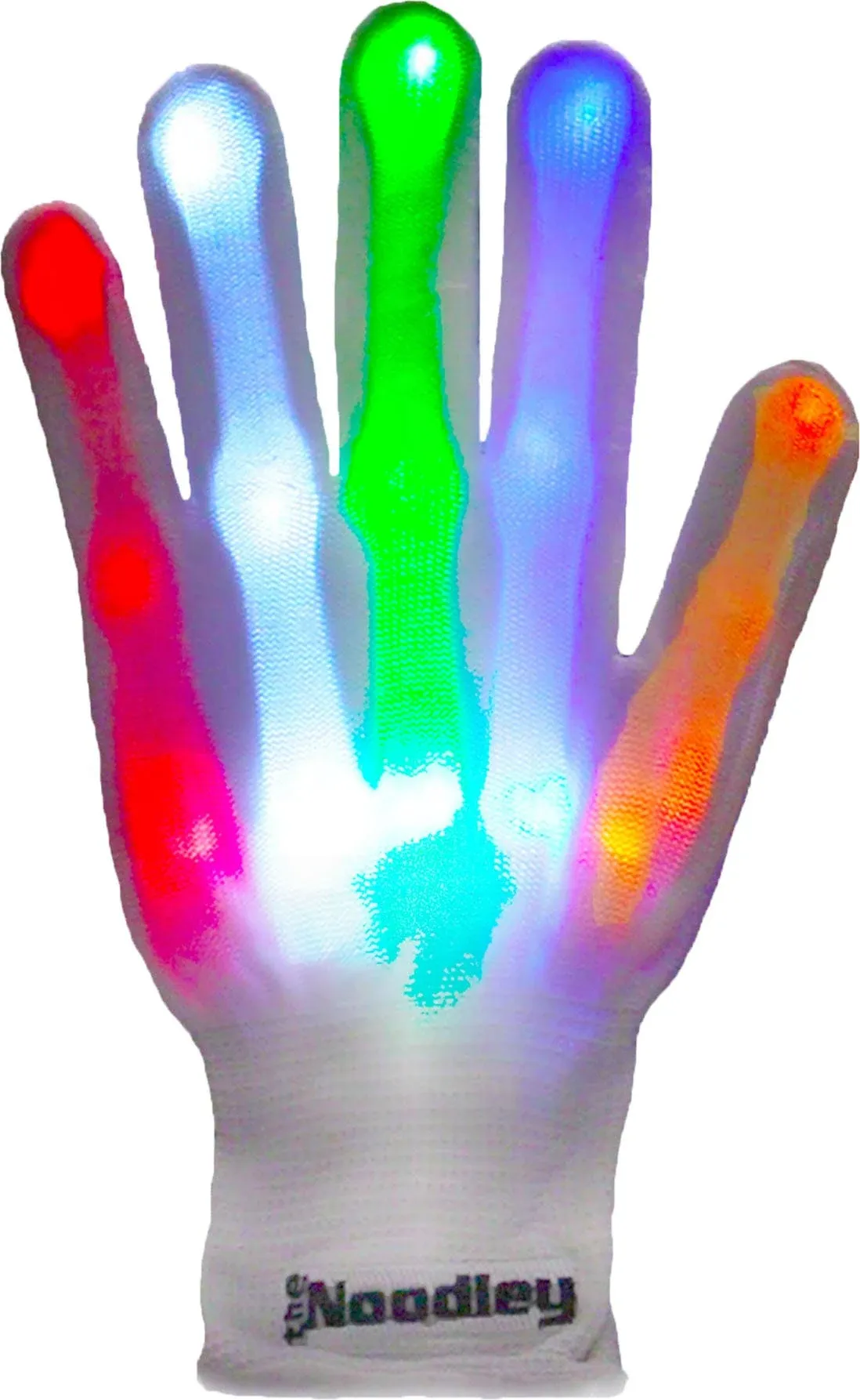 The Noodley LED Light Up Gloves for Kids (Large, White)