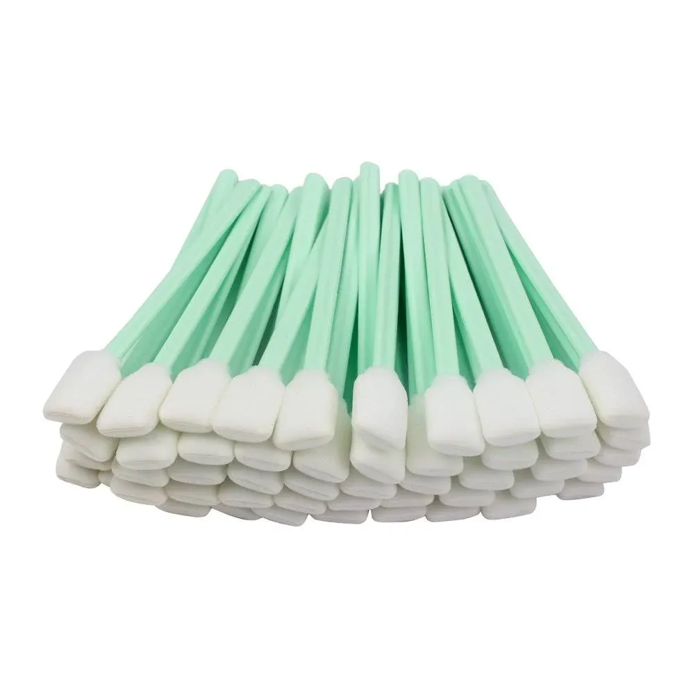 Loveday 100pc 5.1" Square Rectangle Foam Cleaning Swab Sticks for Solvent Format ...