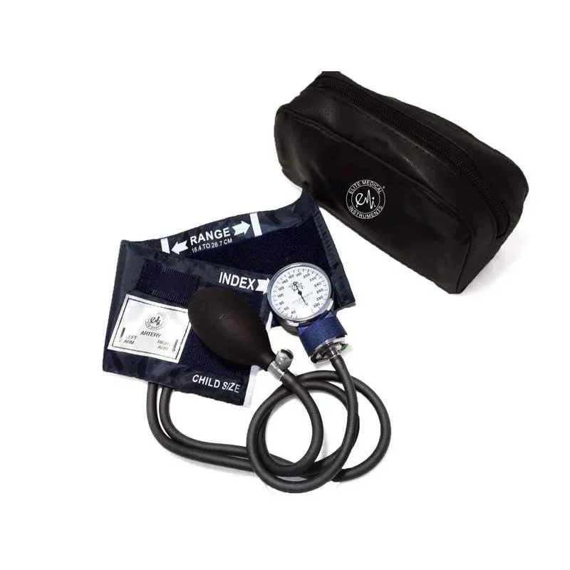 EMI Pediatric Aneroid Sphygmomanometer Manual Blood Pressure Monitor with Child Sized Cuff (Fits arms Size: 18.4 cm to 26.7 cm) and Carrying Case EBC-215 (Child Cuff with Stethoscope Set)