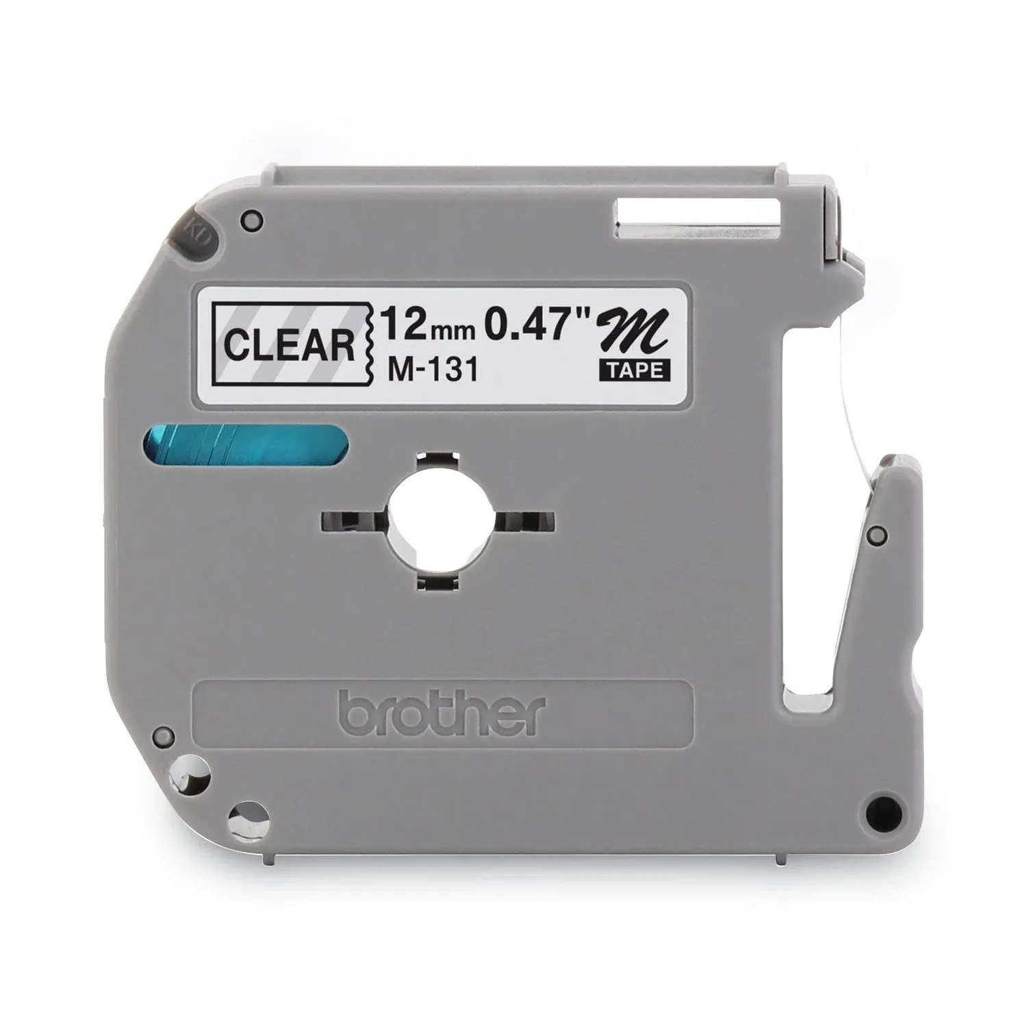  Brother P-Touch M-131 BLACK PRINT CLEAR TAPE 1/2&#034;  012502605324 KM 131 12MM M