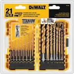 Dewalt DW1342 21-Piece Titanium Speed Tip Drill Bit Set