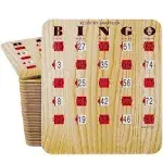 MR CHIPS Jam-Proof Fingertip Slide Bingo Cards with Sliding Windows - Tan Style