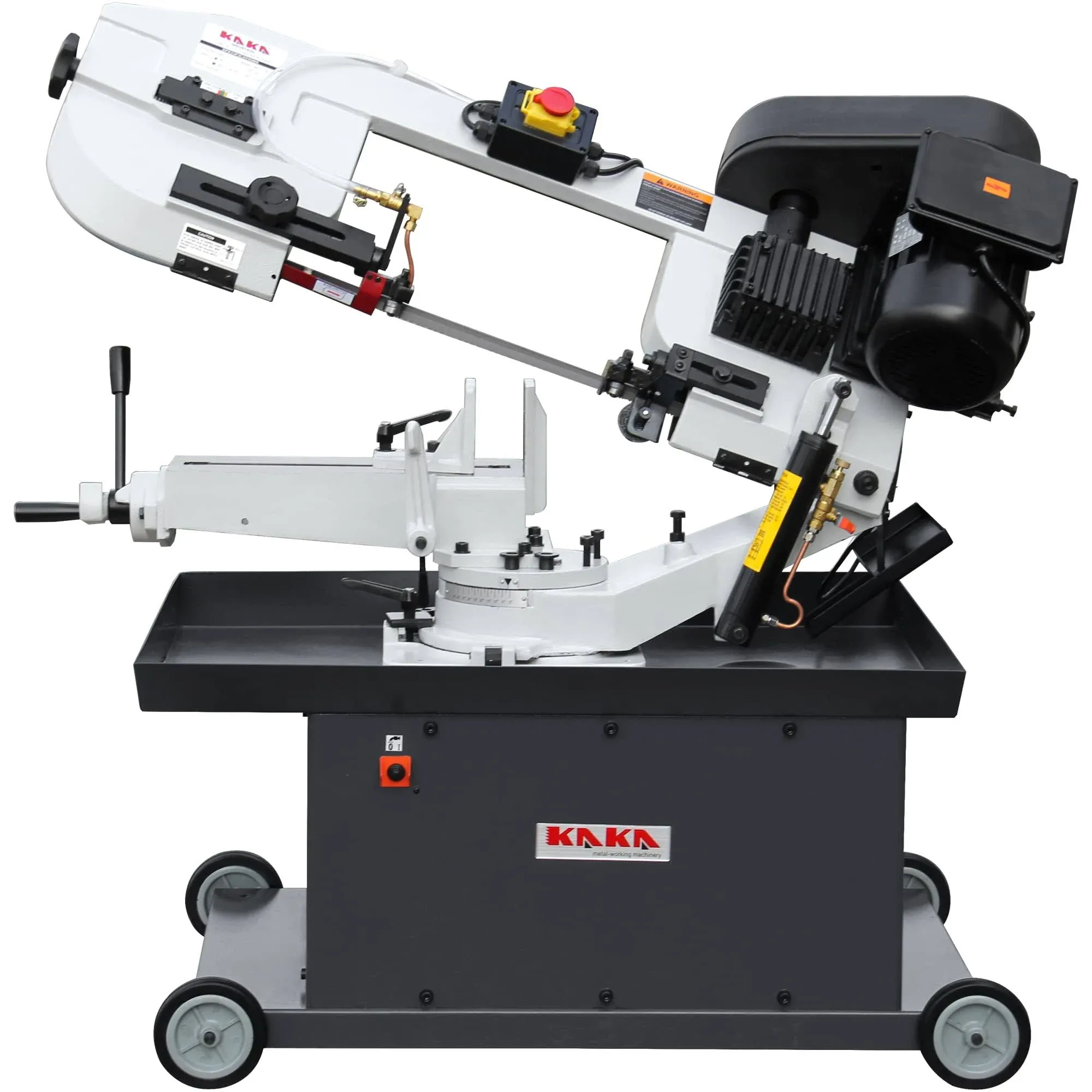 KAKA INDUSTRIAL BS-712R, 7&quot;x12&quot; Metal Band Saw, the bow can be swiveled between 45° and 90°Solid Design, Metal Cutting Band Saw, High Precision Metal