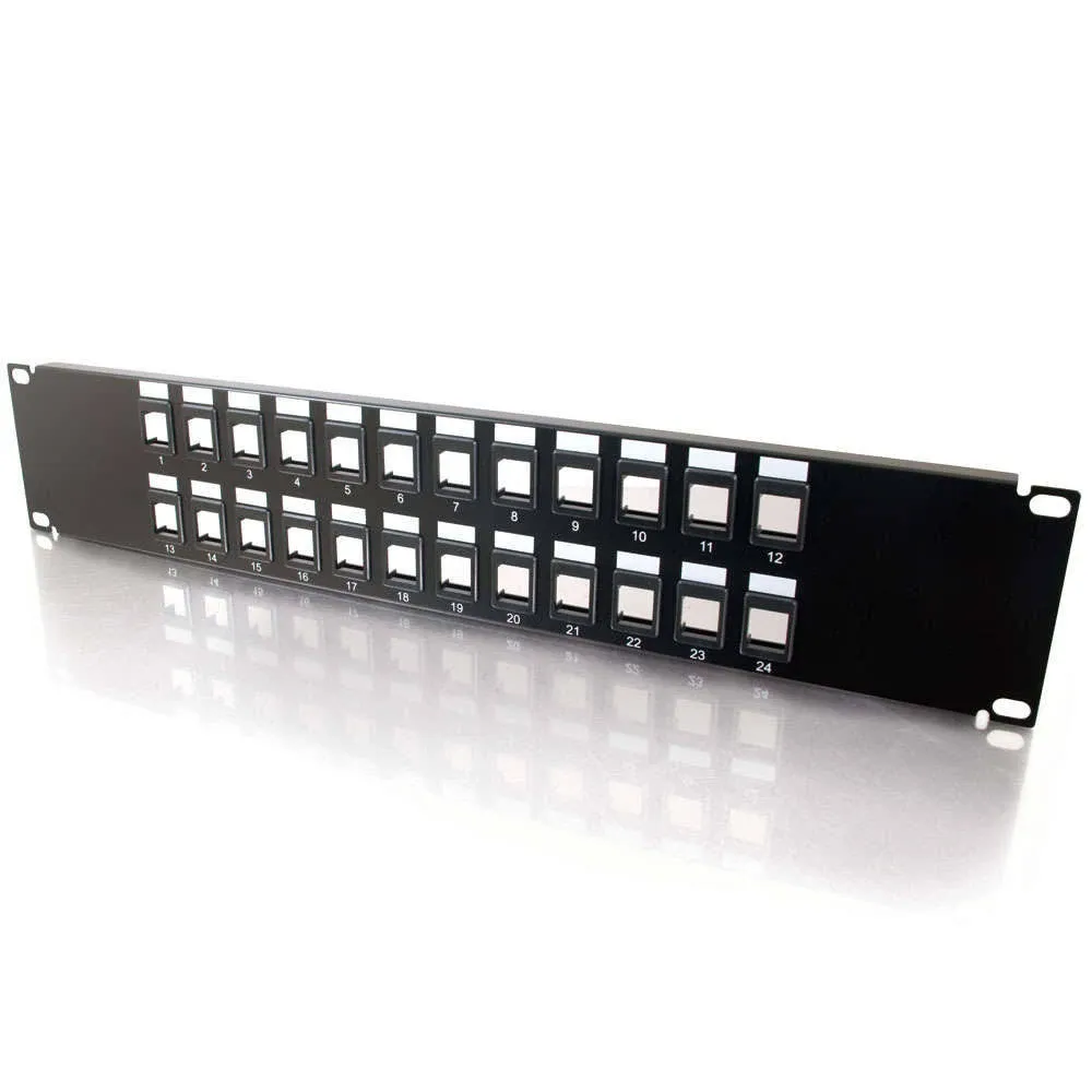 C2G Blank Keystone/Multi<wbr/>media 24-Port 2U Patch Panel