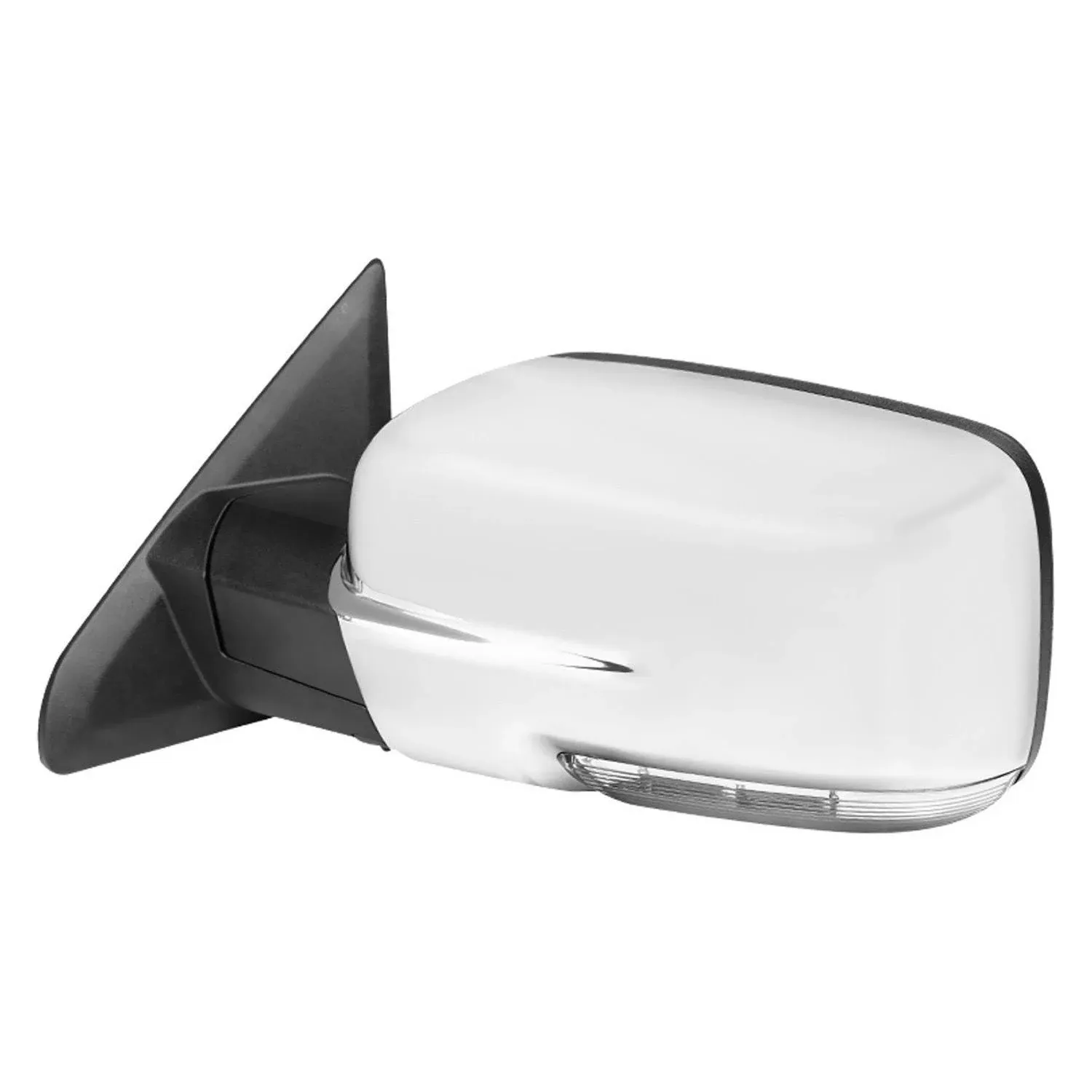 Spec-D Tuning Power Fold Heated Temper Sensor Chrome Left Driver Side Mirror Compatible with 2013-2019 Dodge Ram 1500