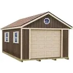 Sierra 12 ft. x 24 ft. Wood Garage Kit with Sturdy Built Floor