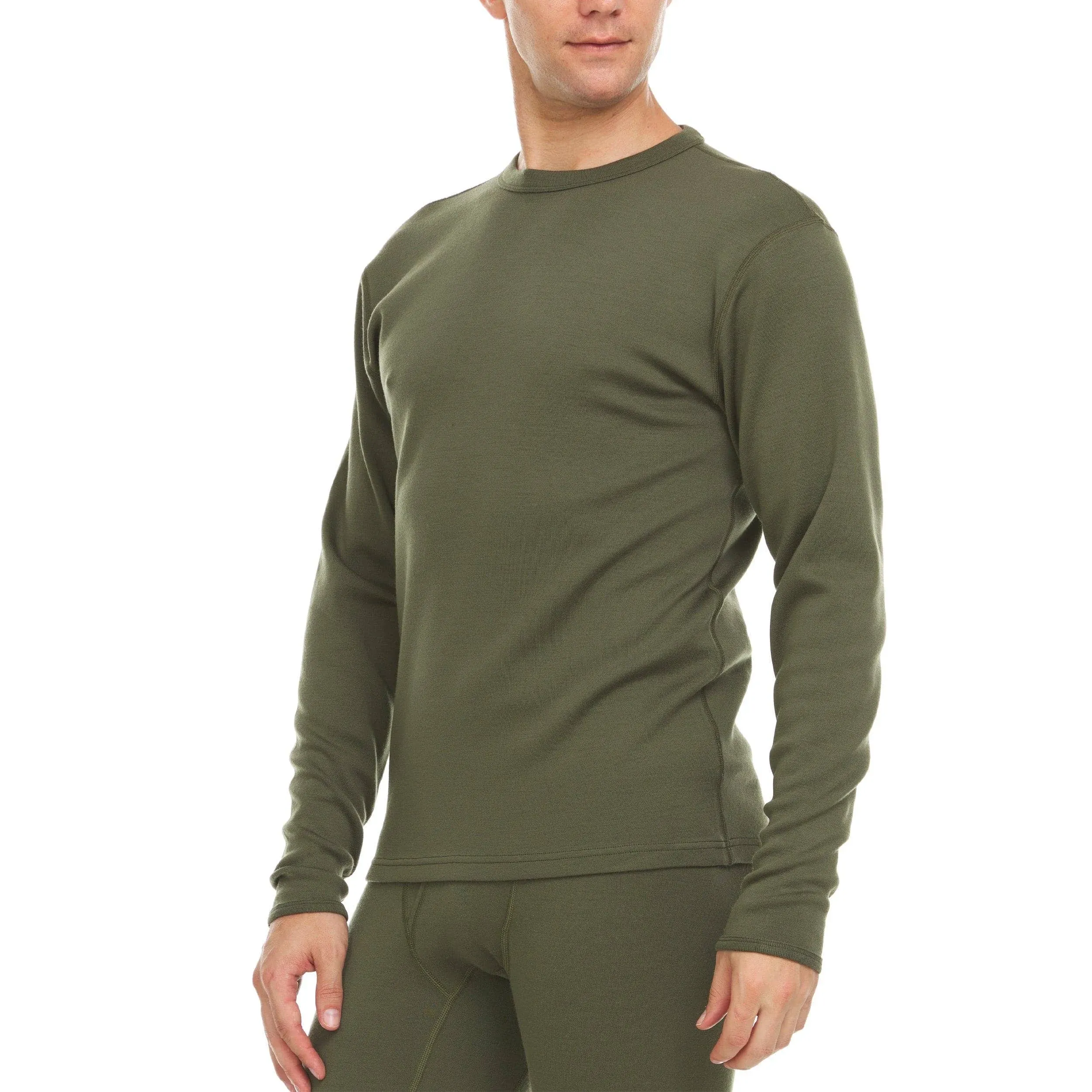 Minus33 Expedition - Yukon Men's Crew 100% Merino Wool, Size: Medium, Green