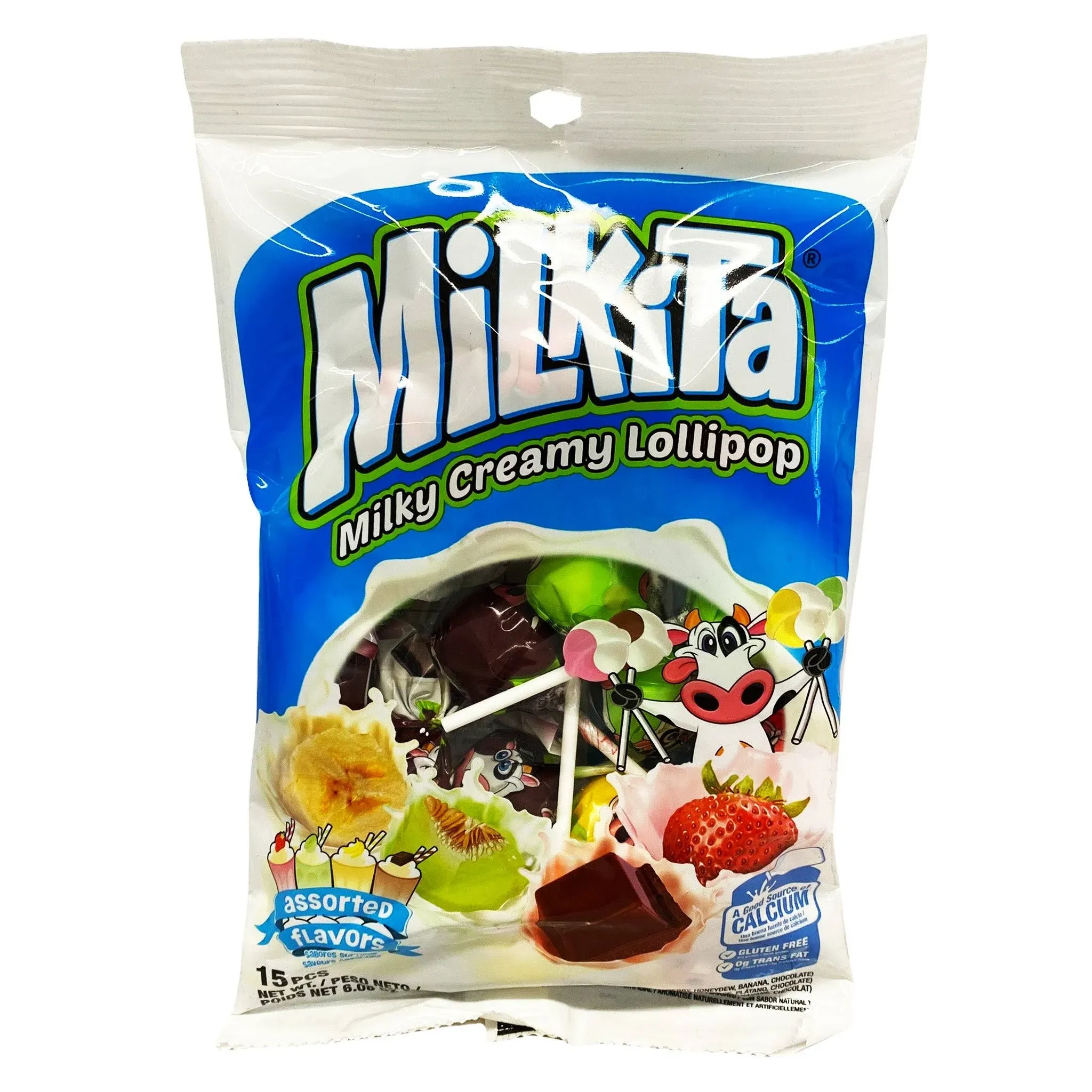 Unican Milkita Assorted Milk Lollipop 15 pcs 6.08 oz