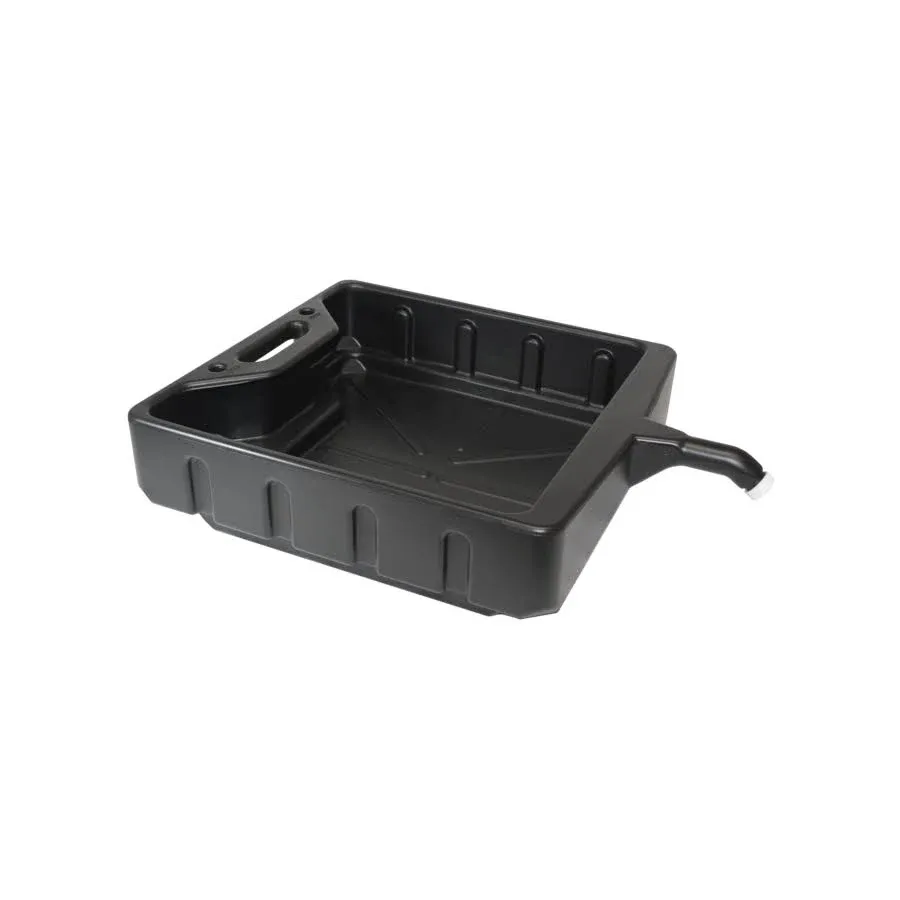 Funnel King 32972 20 Quart Open Drain Pan, Black, 25" x 18" x 5.5", Made in USA