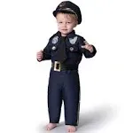 Spooktacular Creations Baby Police Costume with a Police Hat, a Jumpsuit, a Tie, a Belt and Badges, Police Officer Pretend Play Fancy Dress for Toddler Cop Costume -3T