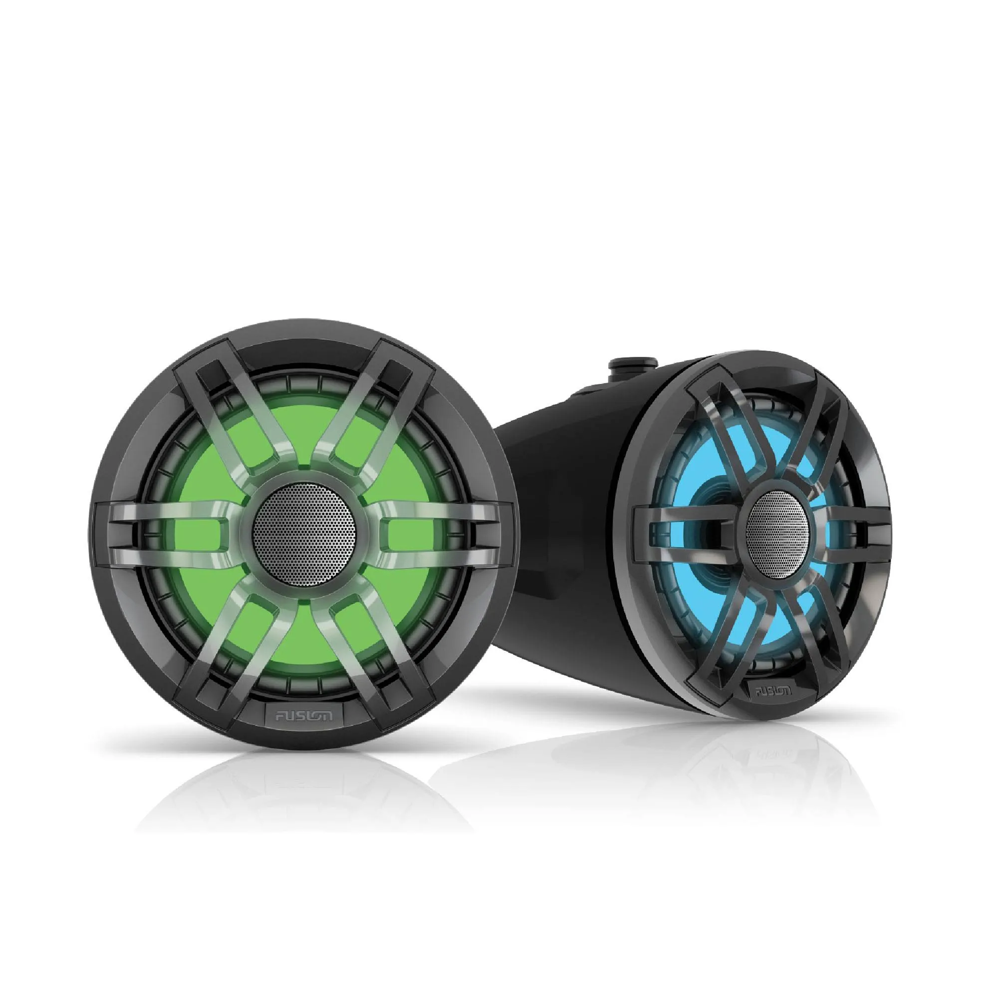 Fusion Xs Series - 6.5" Marine Wake Tower Speakers with RGB - Grey