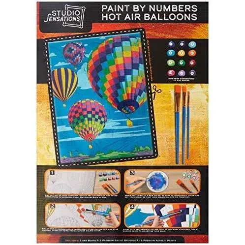 Anker Play Studio Sensations Paint by Numbers - Hot Air Balloons