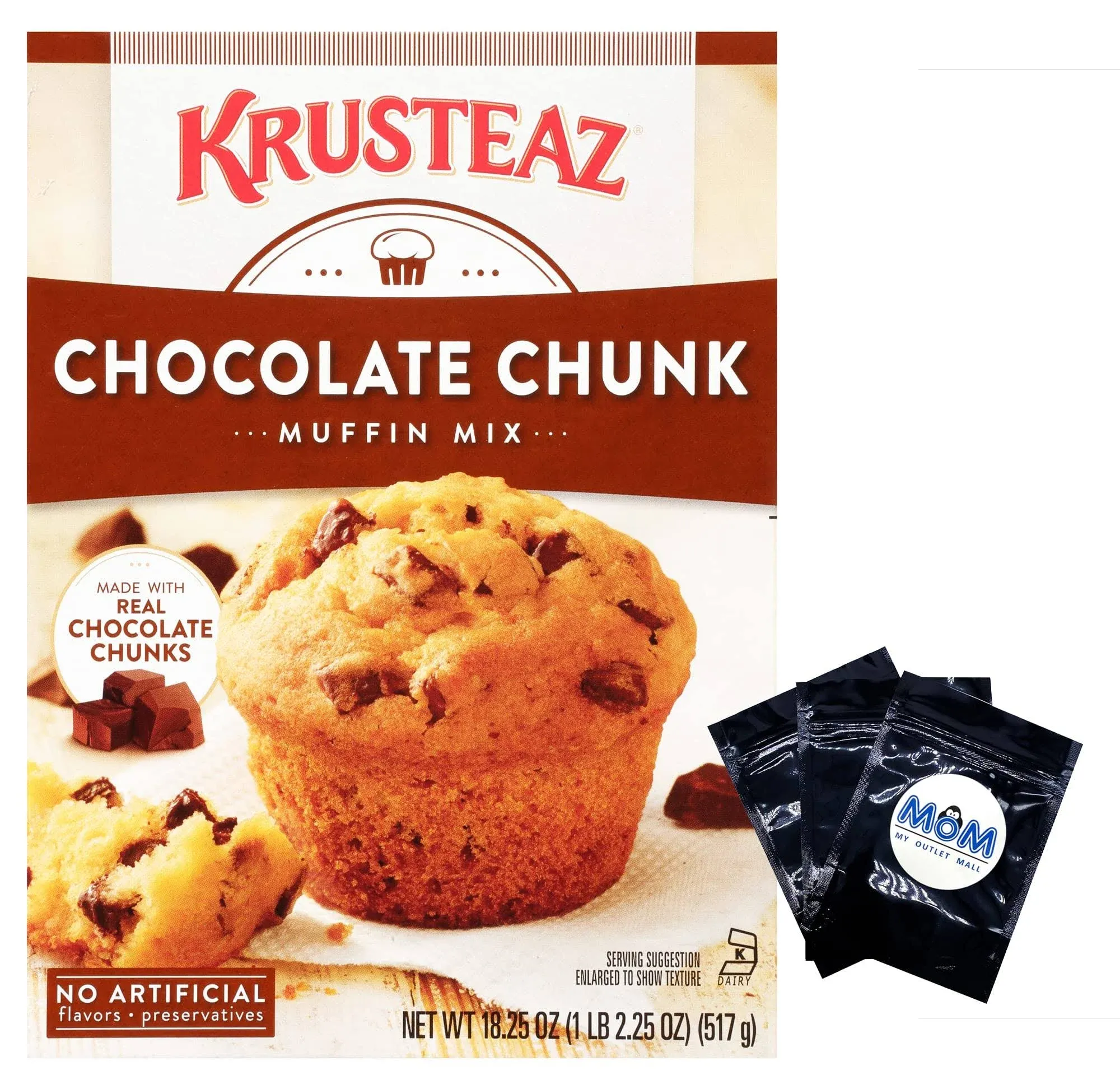 Chocolate Chip Muffin Mix Bundle (Two Boxes) 18.25 oz Krusteaz Chocolate Chunk ...