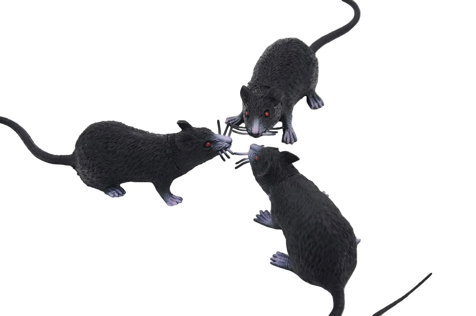 3 Pack Fake Rat, Realistic Mouse Model, Halloween Tricks Pranks Props Toy PVC