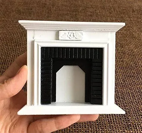 1:12 Dollhouse Vintage Wooden Fireplace Miniature Room Furniture Accessory