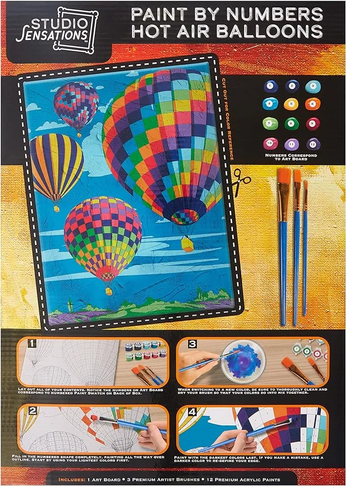 Anker Play Studio Sensations Paint by Numbers - Hot Air Balloons