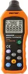 PT6208A Digital Contact Tachometer, Contact Measurement Speed Tach Meter, 50-19999RPM Speed Meter, Contact Tach RPM Meter with 100 Groups Data Logging, Data Hold, Max/Min/AVG, Backlight