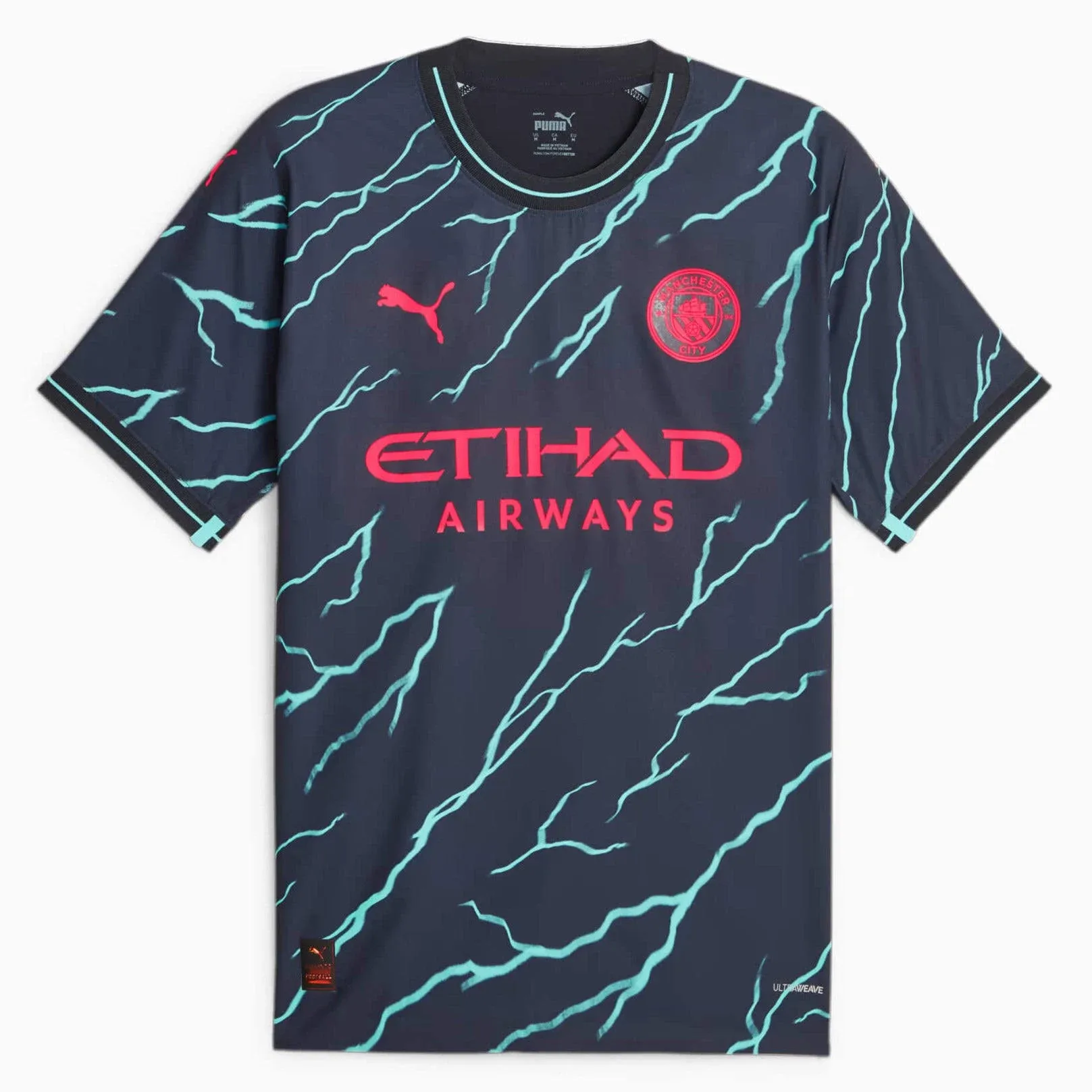 PUMA Men's Manchester City 2023/24 Third Jersey w/ Haaland #9 Printing