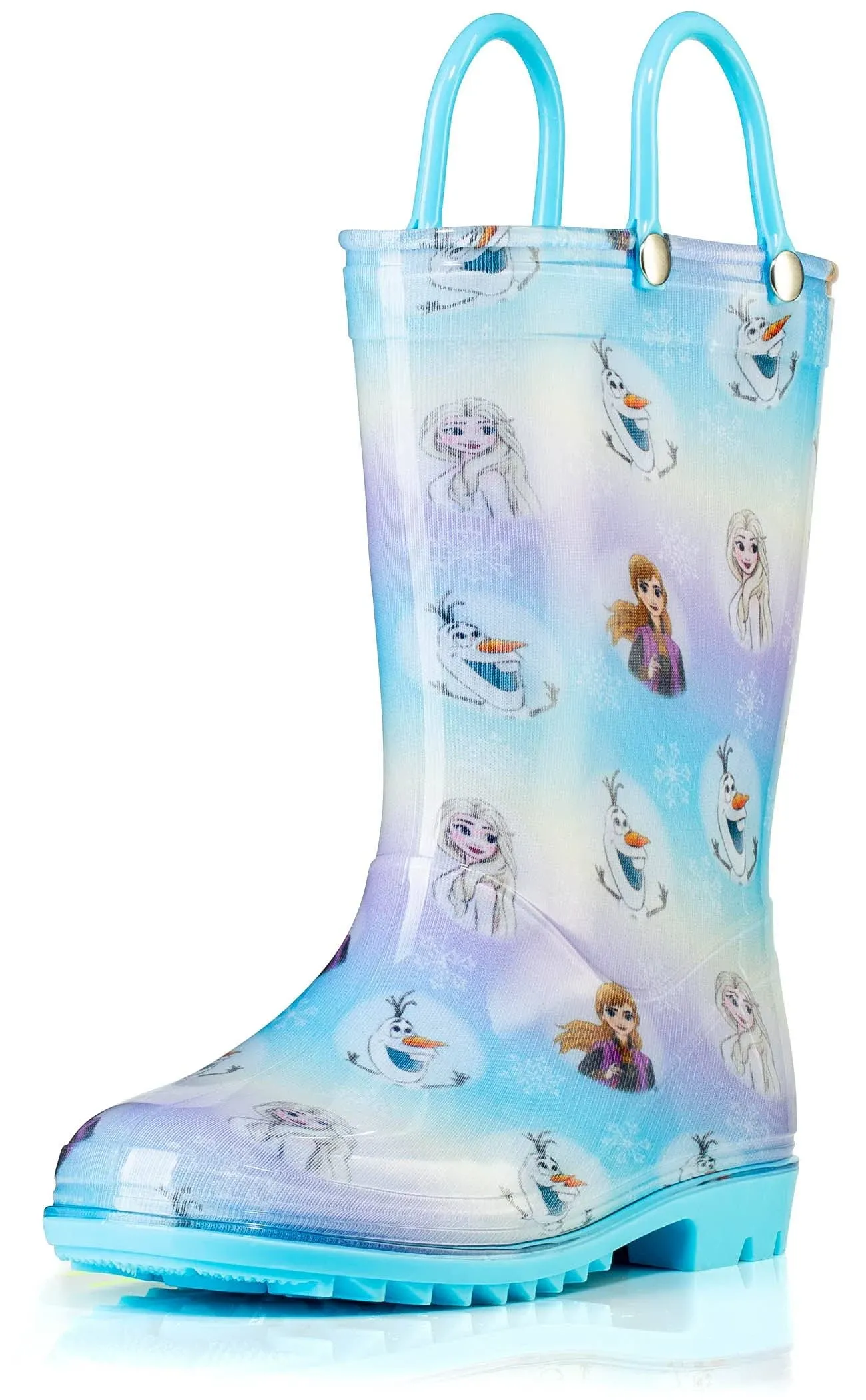 Disney Frozen 2 Girls Anna, Elsa and Olaf PVC Waterproof Licensed Rain Boots Eas