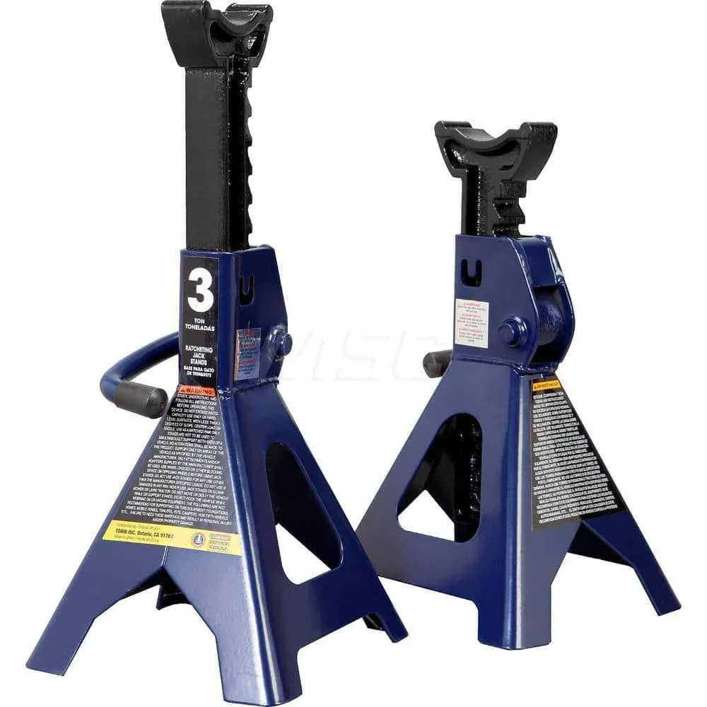 Torin 3 Ton Hi gh Lift Jack Stands f or Garage Car Truck Lift 2-Pieces, B lue, A