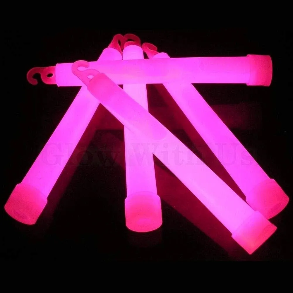 Glow Sticks Bulk Wholesale, 100 6” Industrial Grade Pink Light Sticks, Bright ...