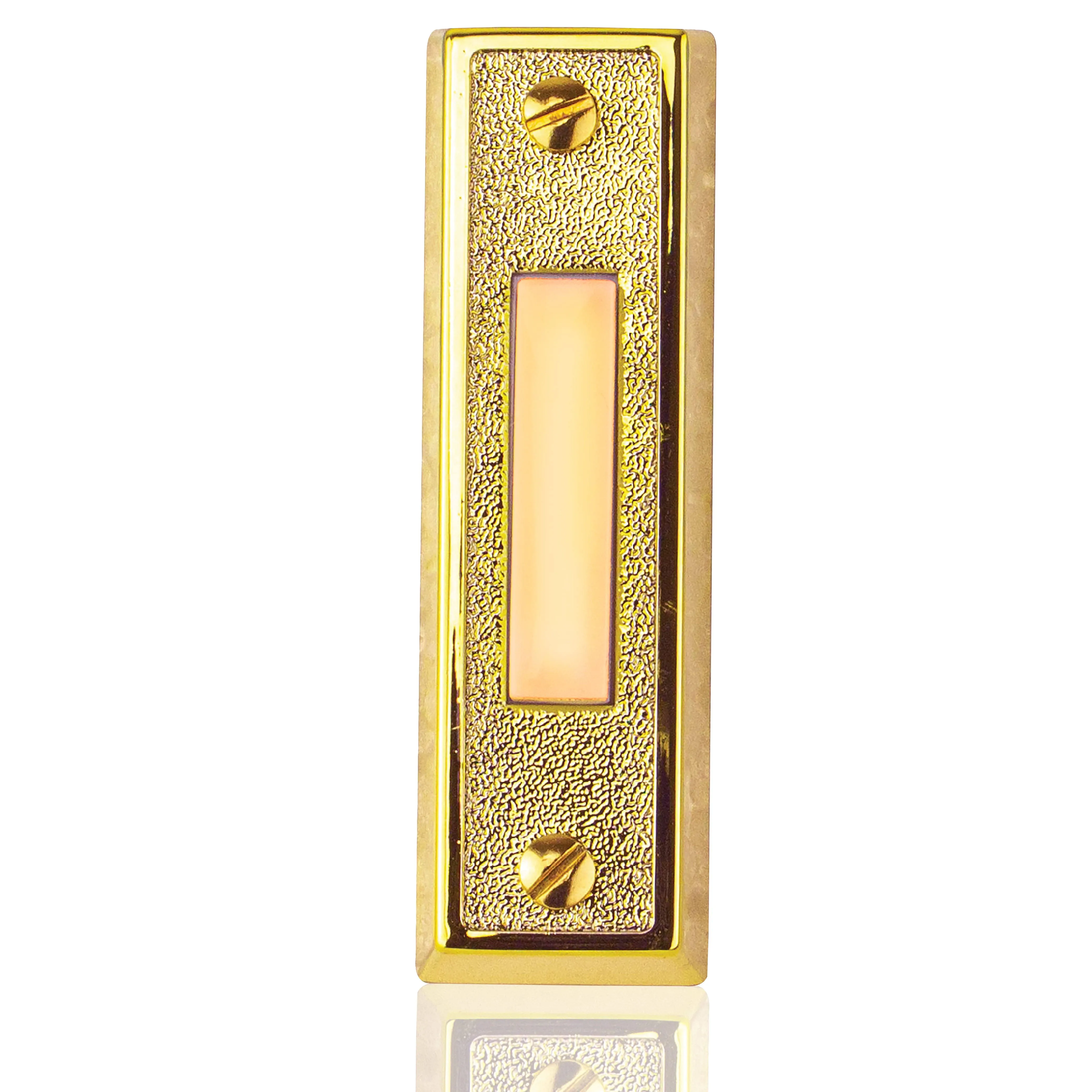 Newhouse Hardware BT2BL Lighted Doorbell Button, 1-Pack, Brass