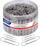 Paper Clips Non Skid, 500PCS Medium and Jumbo Paper Clips (1.3 Inch &amp; 2.0 Inch),