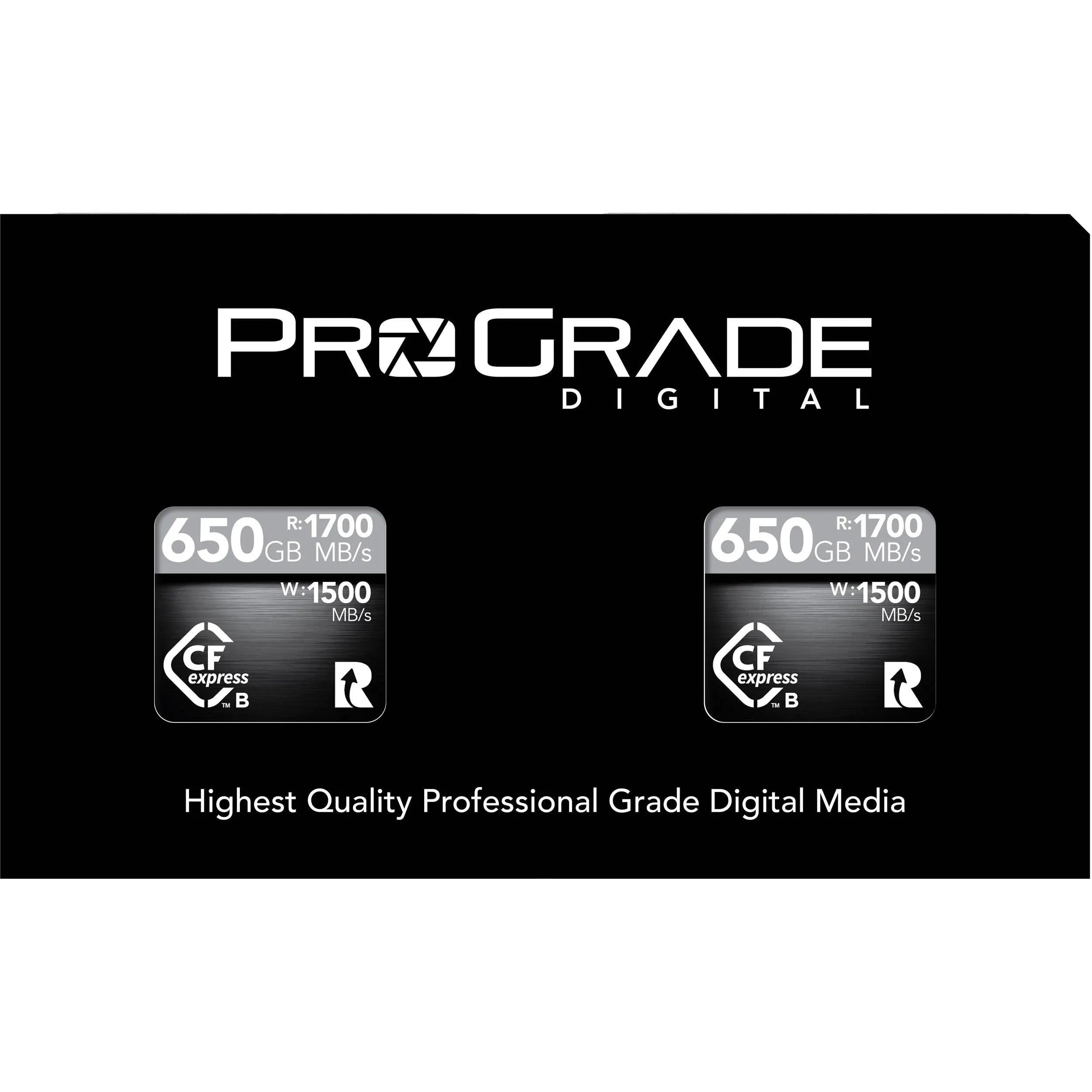 Prograde Digital Cobalt Series 650GB CFexpress Type-B 2.0 Memory Card, 2-Pack