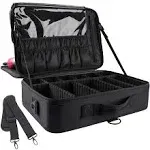 Makeup Case Travel Makeup Train Case Organizer Cosmetic Bag Portable Adjustable