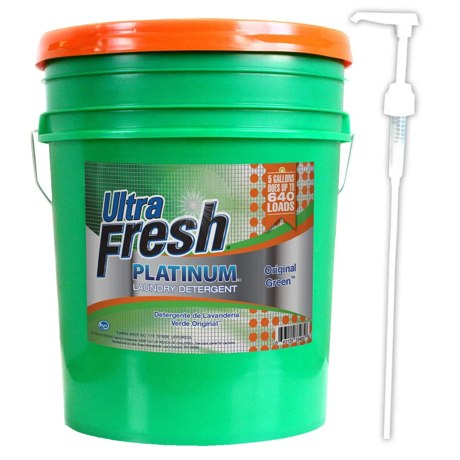 Ultra Fresh® Platinum™ Fabric Softener - Tropical Escape™ - 5 Gallons - 3X Concentrated - Softens, Conditions & Freshens for Up to 640 Load - Safe for All Fabrics, HE Machines & Septic Systems