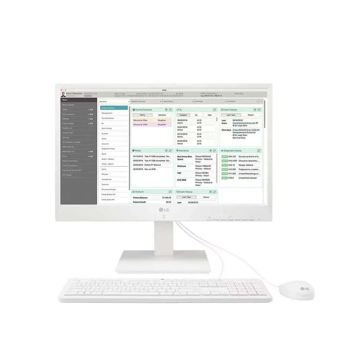 LG  Thin Client for Healthcare 24CN670NK6N AIO 23.8" - Intel Celeron J4105 1.5GHz - 16GB - White - 4GB RAM - Pristine