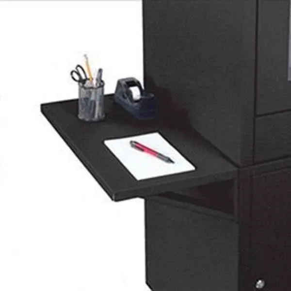 Global Industrial - 237368BK - Side Shelf Kit for Computer Cabinet, Black, Set of 2