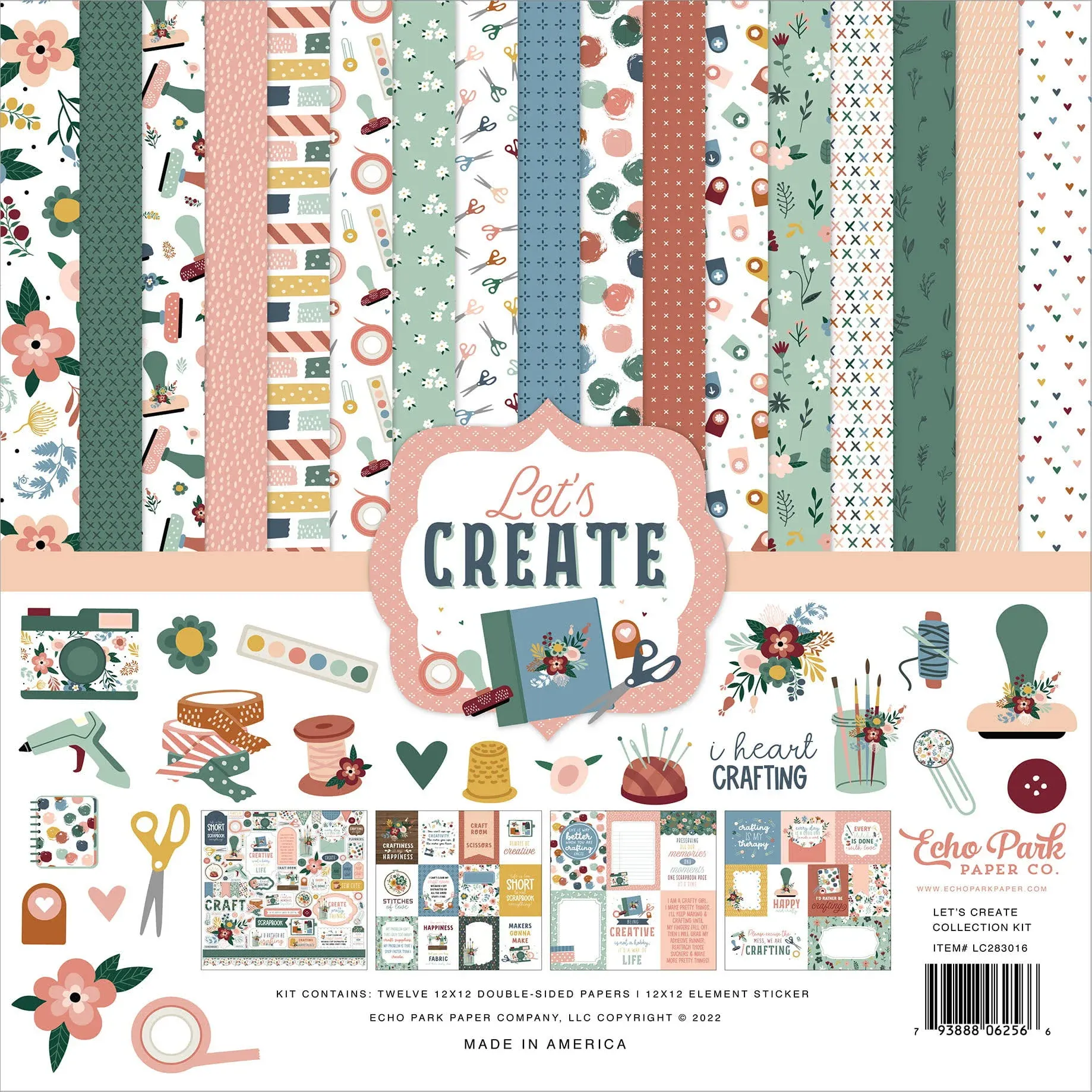 Echo Park Collection Kit 12"X12" - Let's Create