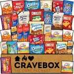 CRAVEBOX Cookies and Crackers Snack Box Variety - Halloween - College Back to School