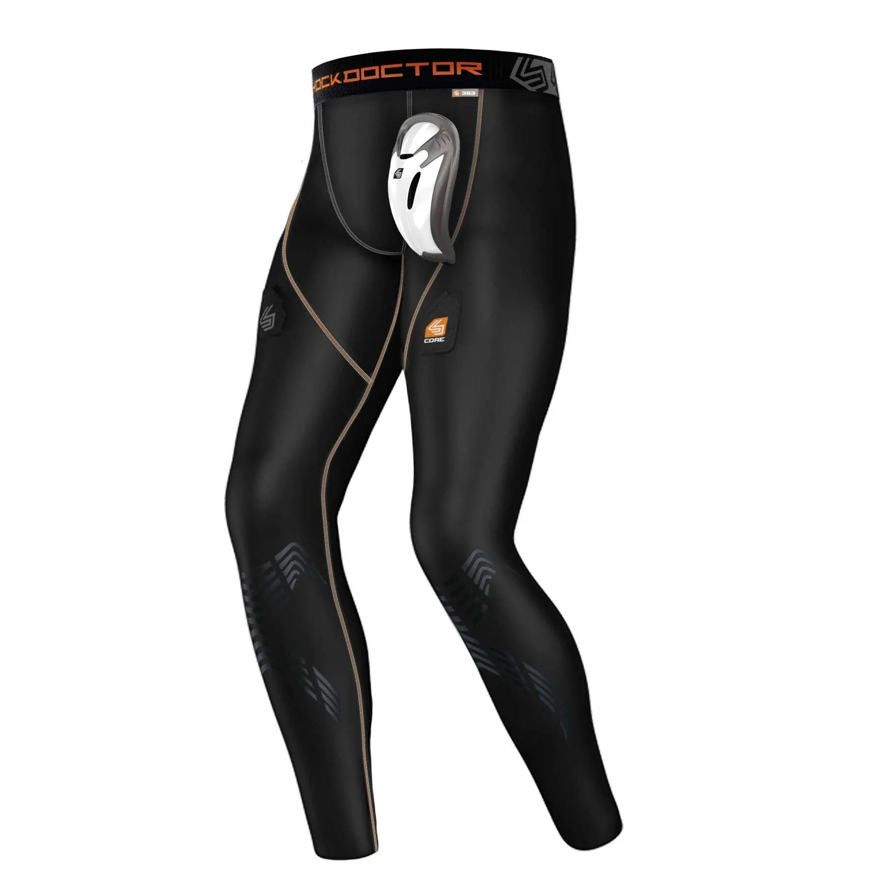 Shock Doctor 363 Core Compression Hockey Pant with Bioflex Cup - Black