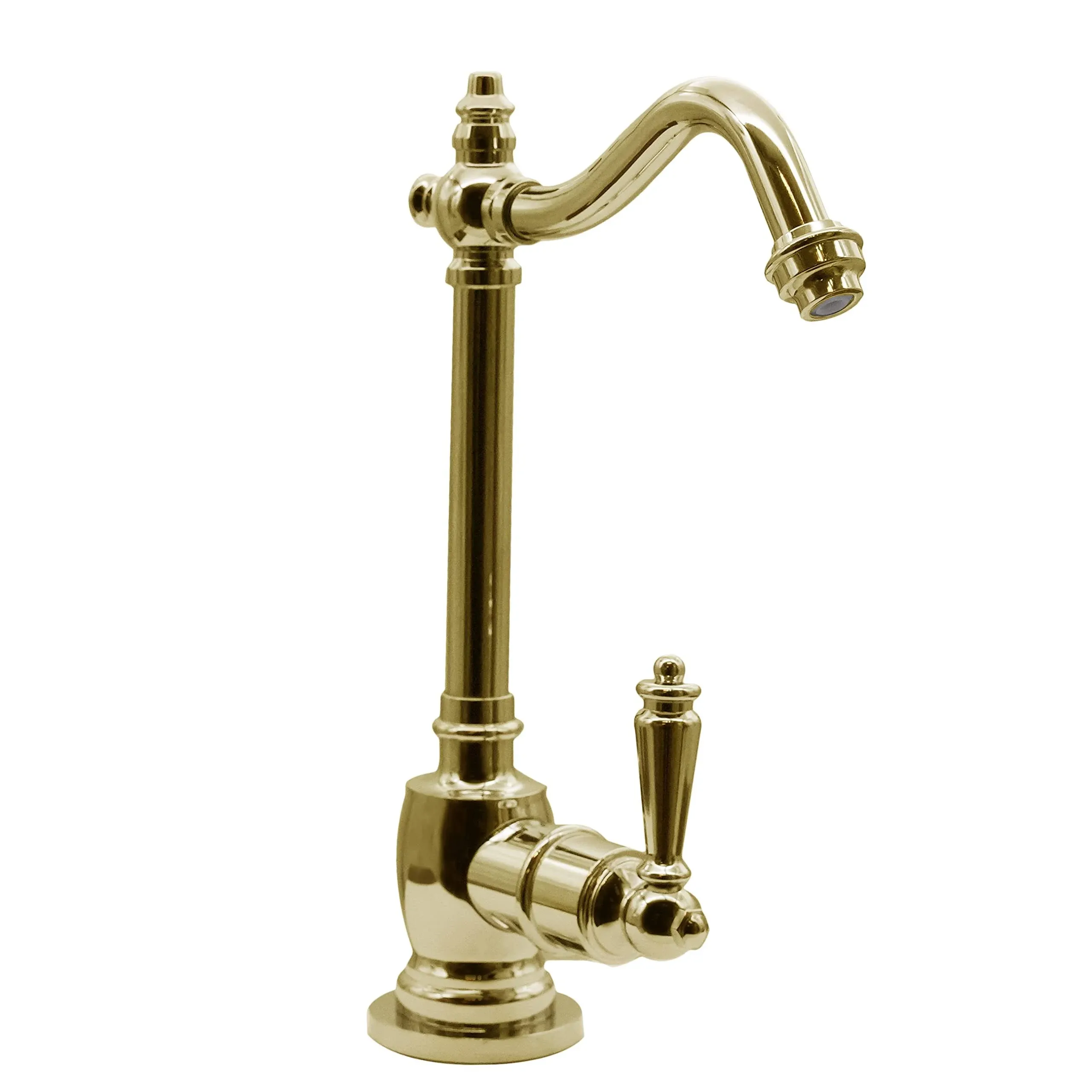 Westbrass D2035-NL-01 9" Victorian 1-Lever Handle Cold Water Dispenser Faucet, Polished Brass