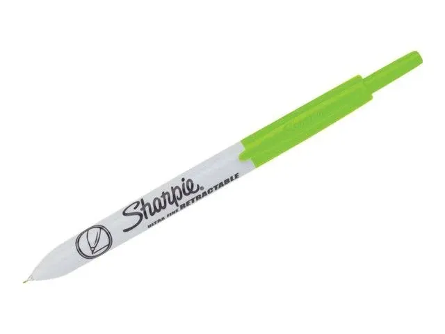 Sharpie Retractable Permanent Markers, Ultra-Fine Point, Assorted Colors, Pack Of 3 Markers