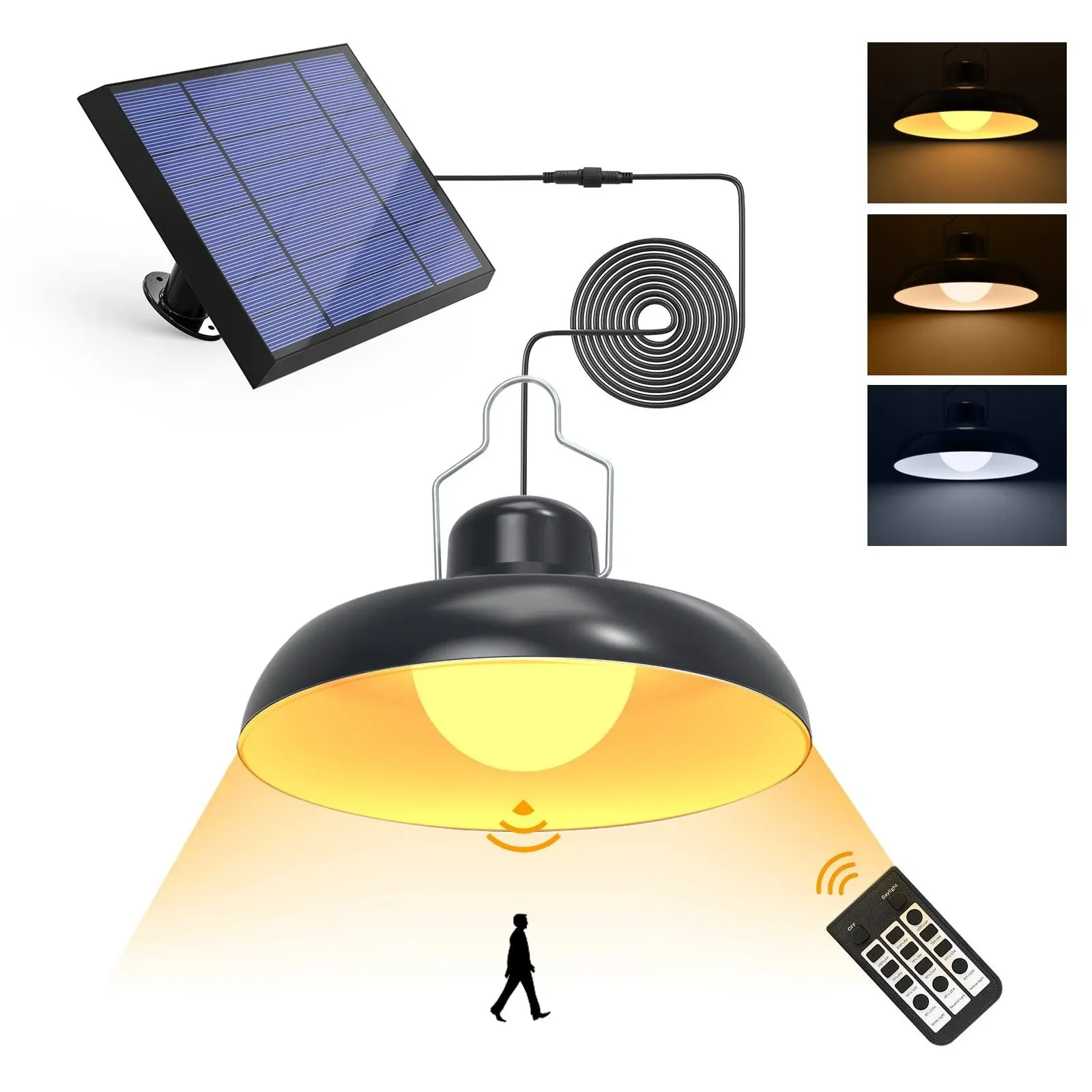 OOTDAY Solar Hanging Lamp - Solar Pendant Light- Outdoor Solar Lights, IP65 ...