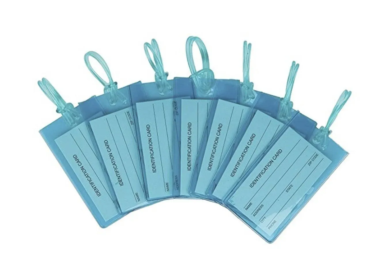 7 Pack Travelmore Luggage Tags for Suitcases, Flexible Silicone Travel ID ...