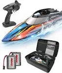 ALPHAREV RC Boat - With Case - R308 20+ MPH - Fast Remote Control Boat - LED 