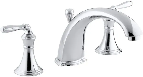 KOHLER K-T387-4-CP Devonshire Deck-Mount Bath Faucet Trim, Polished Chrome