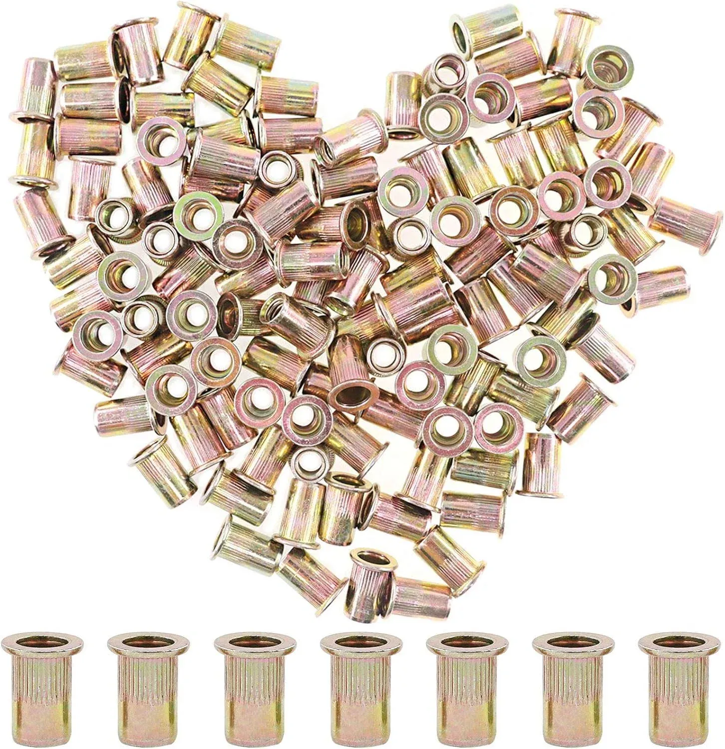 Hilitchi 120 Pcs 5/16-18 UNC Rivet Nuts Threaded Insert Nut (5/16-18 UNC Rivnut)