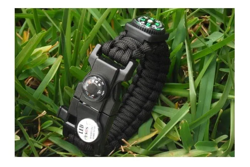 Galaxy 21 in 1 Survival Bracelet, Paracord Emergency Outdoor Sports Wristband Kit ...