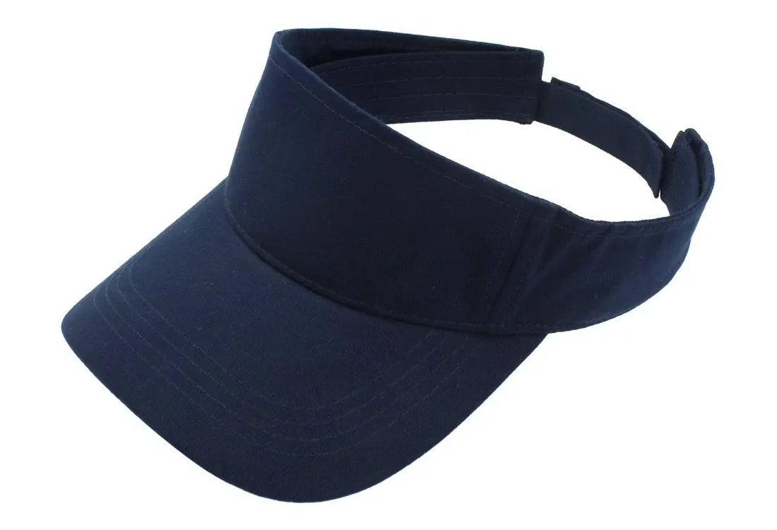 Top Level Sun Sports Visor Men Women - One Size Cap Hat Navy blue