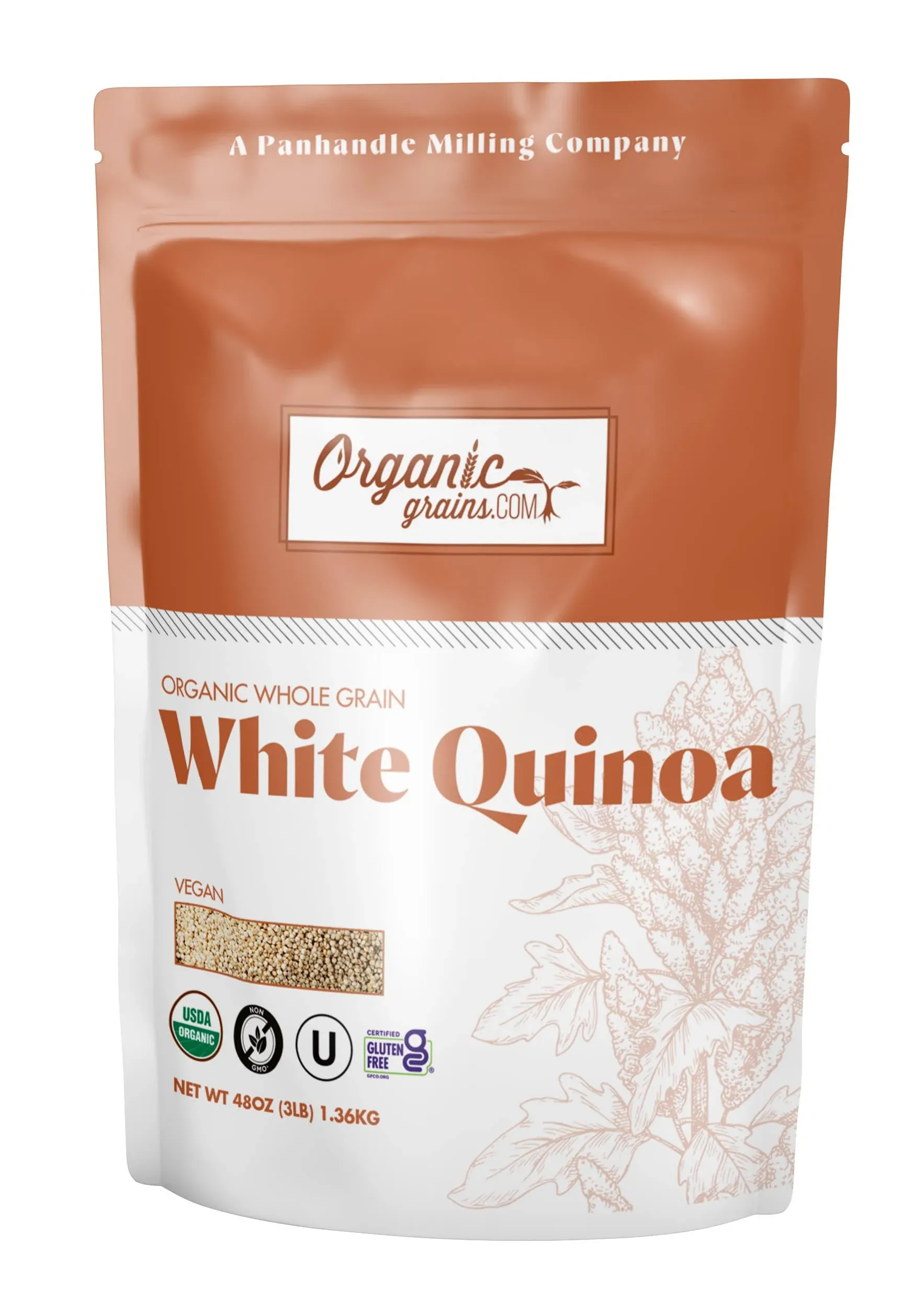 Organicgrains.com Organic White Quinoa - Non-GMO