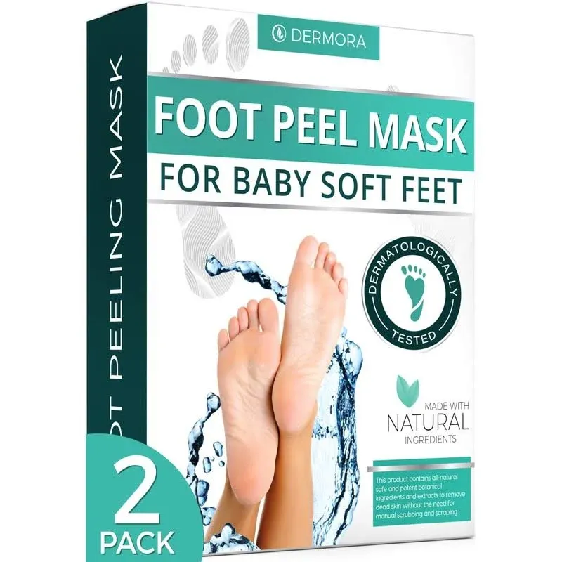 Baby Soft Feet Achieved: 2-Pack of Regular Size Foot Peel Masks for Exfoliating Dry, Cracked Feet, Calluses, and Removing Dead Skin - Experience the Original Scent