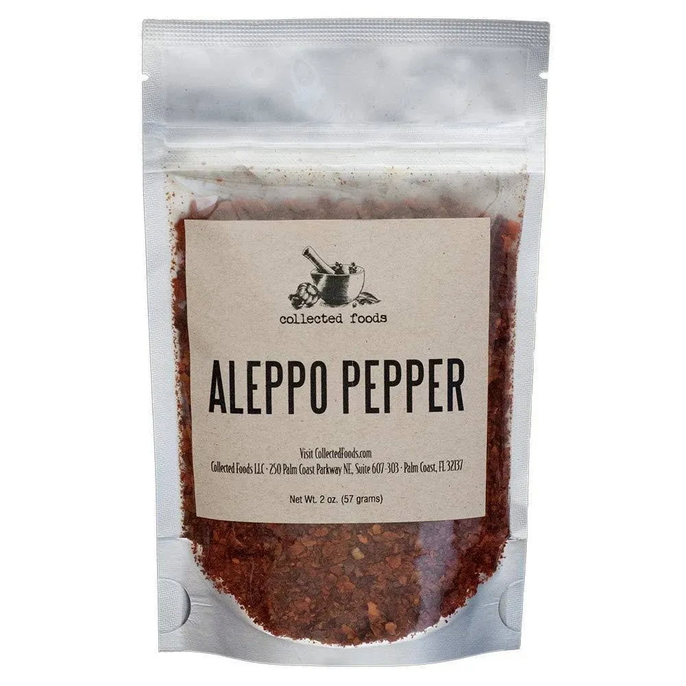 Premium Aleppo Pepper : Deep Smoky Flavor and just the right amount of Heat - by Collected Foods - 2 oz