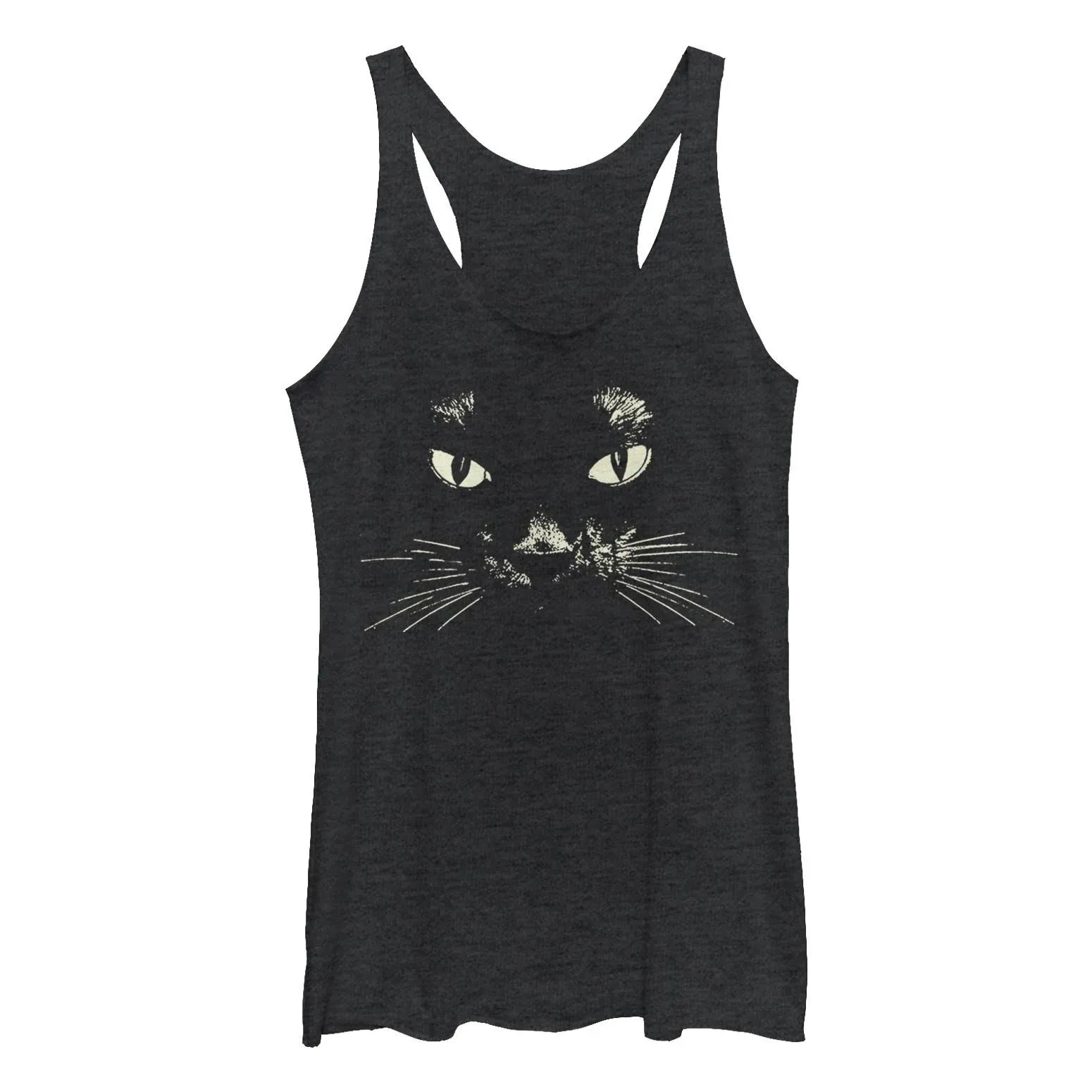 Lost Gods Women's Black Cat Face Racerback Tank Top