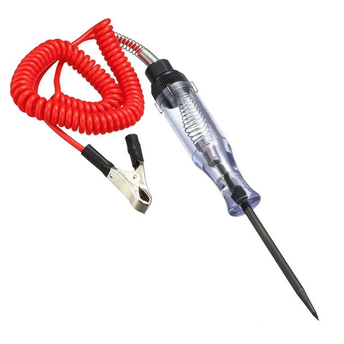 6V-12V-24V DC Car Circuit Tester Light, Professional Auto Voltage Continuity Test, Automotive Electrical Volt Test Light/Long Probe for Wire/Fuse/Socket and More - Red